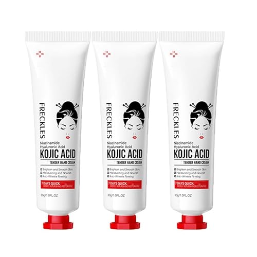 𝑲𝒐𝒋𝒊𝒄 𝑨𝒄𝒊𝒅 Hand Cream,Quick Acid Hand Cream,𝑲𝒐𝒋𝒊𝒄 𝑨𝒄𝒊𝒅 Hand Cream For Women & Girls Hand Cream,Hyaluronic 𝐀𝐜𝐢𝐝 Tender Cream,Crema De Manos De Ácido 𝑲𝒐𝒋𝒊𝒄 (3PCS)