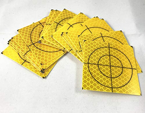 New 100PCS Yellow Reflector Sheet 50 x 50 mm Reflective Target for Total Station