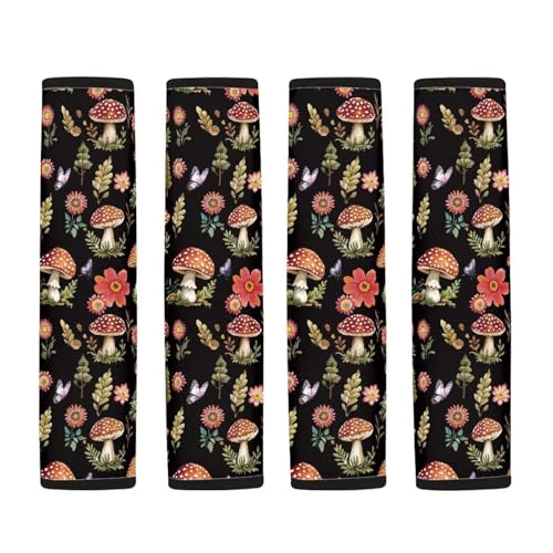 Image of AFPANQZ Mushroom 1 Pair /Set Safety Seatbelt Cover Kit Car Auto Seat Belt Pads Covers Comfortable Driving Car Seats Accessories Backpack Bags Strap Pads Covers