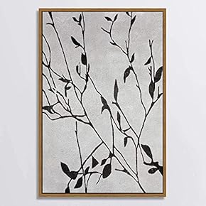 SIGNWIN Canvas Wall Art Black and White Flowers...