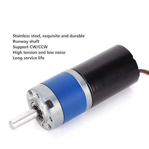Miniatura 6 de ViaGasaFamido Motor engranado sin escobillas DC Motor eléctrico de reducción de velocidad Motor engranado engranaje de metal 1.417 in alto par bajo