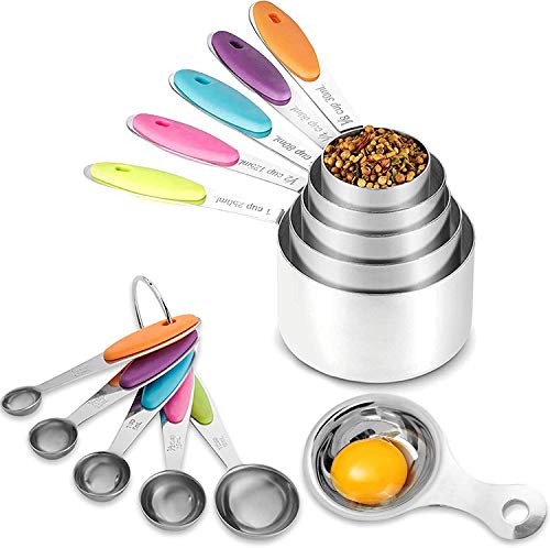 Under Sink Organizer 2 Pack, Adjustable High Load-bearing Reinforced Carbon Steel Smooth Pull-out Kitchen Bathroom Storage Organizer, Yellow Measuring Cups Stainless Steel miniatura 1
