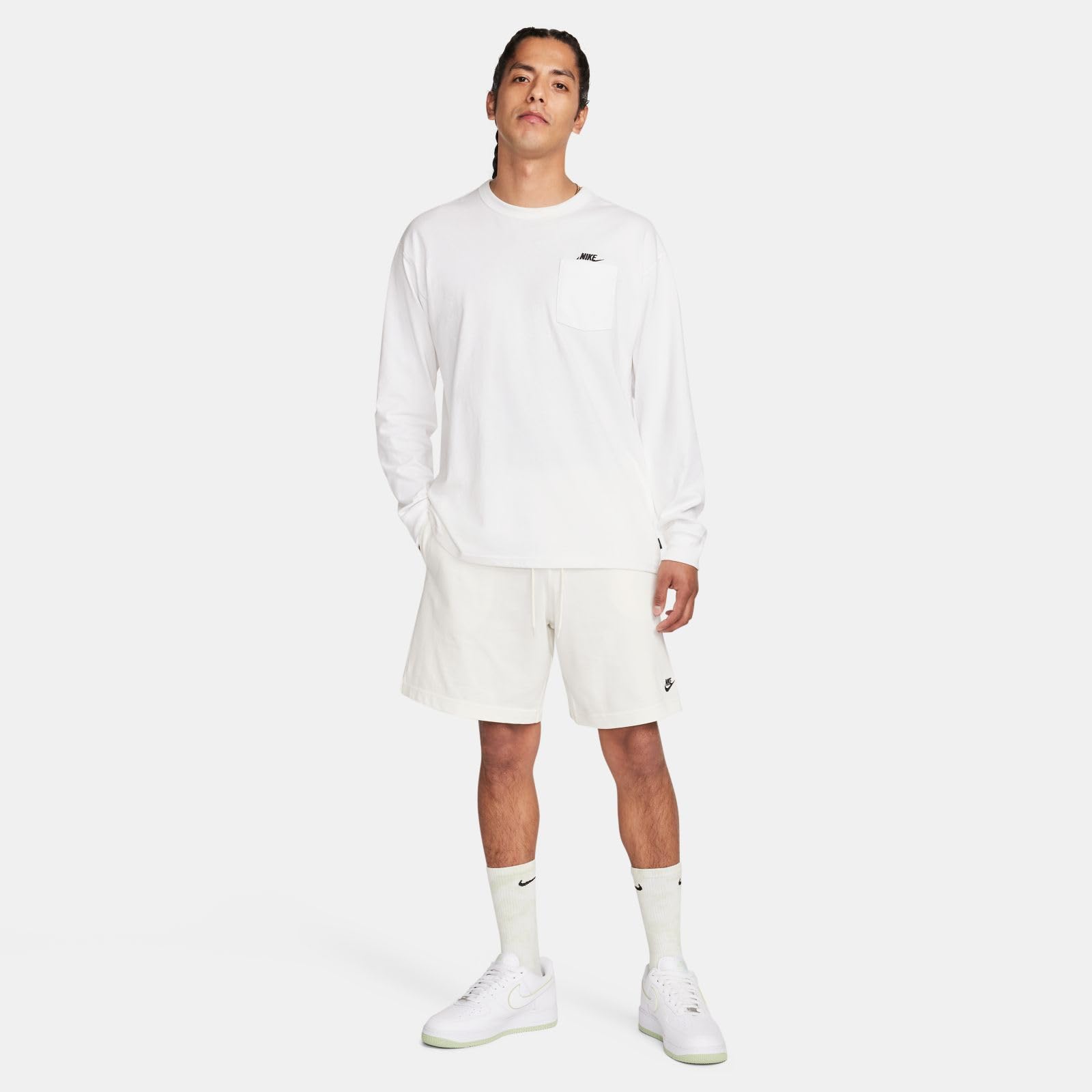 NIKE FQ4359-133 Club Shorts Hombre Sail/Black Tamaño L