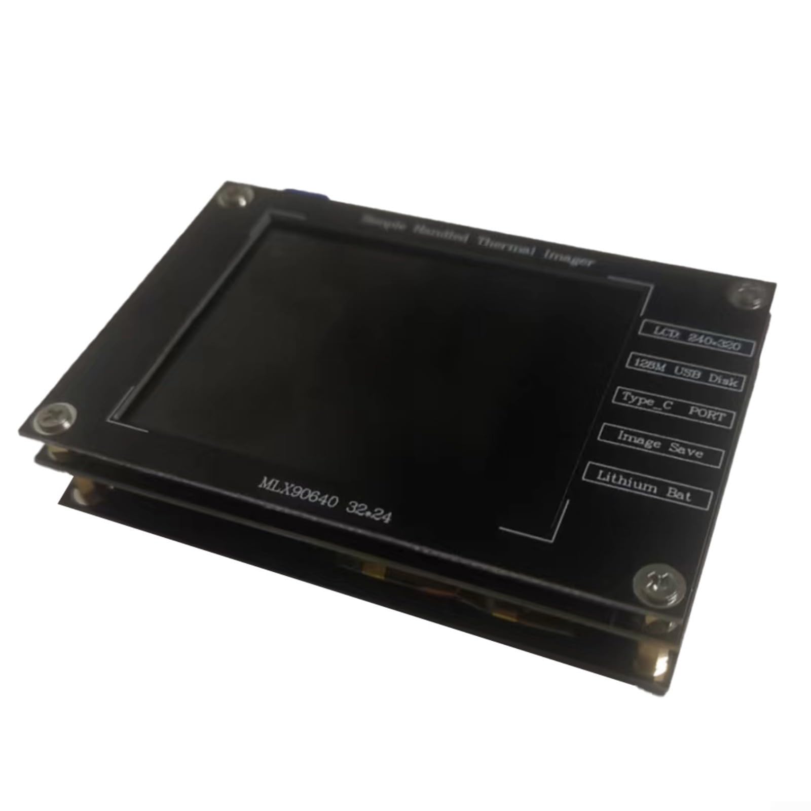Cámara de imágenes térmicas de mano 320 × 240 Resolución IR, pantalla TFT de 2.8 pulgadas, -40 ° C a 300 ° C, Cámara termográfica infrarroja recargable USB-C con 100 para almacenamiento de imágenes
