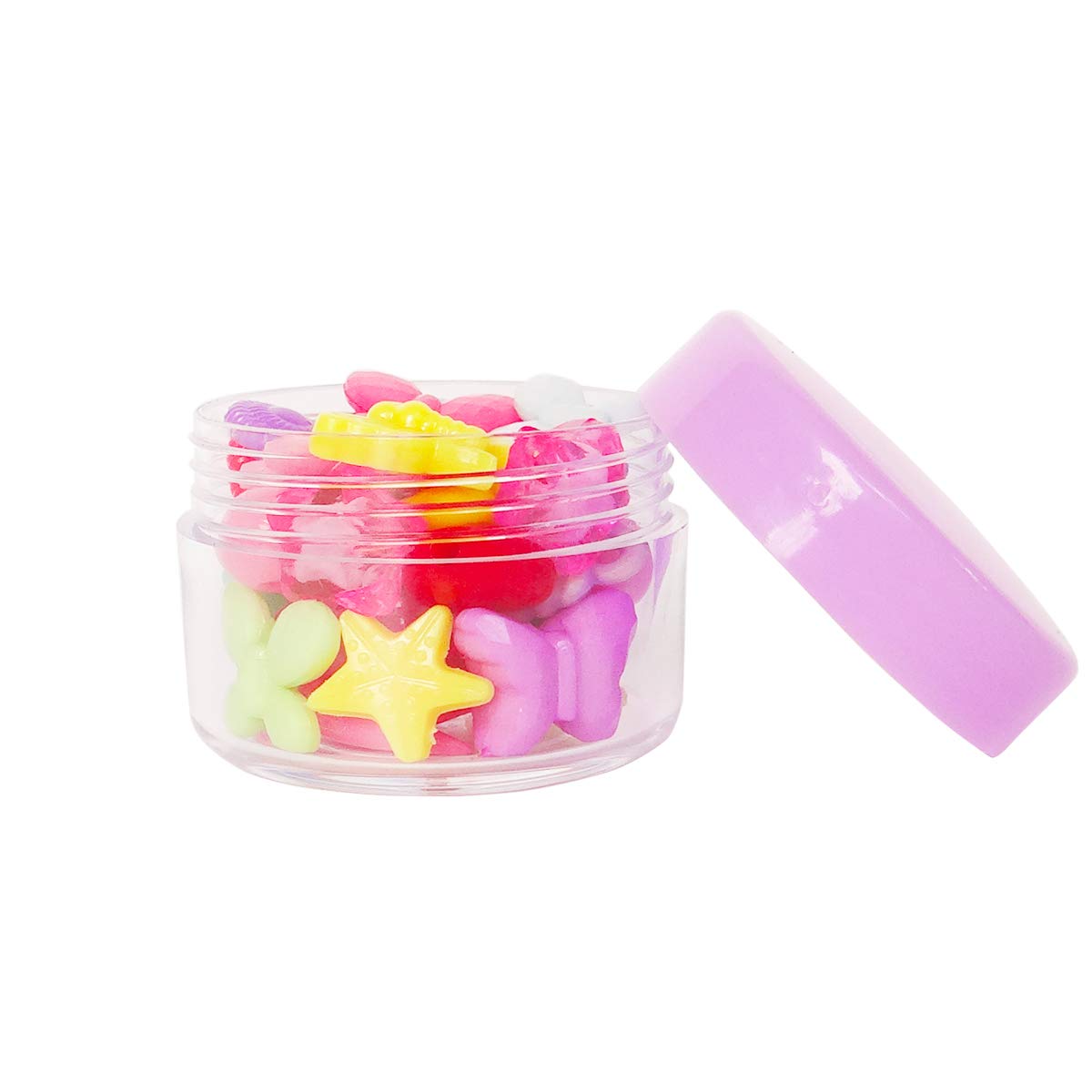Wopanxye 12pcs 15 Gram 15ml Small Empty Sample Jars, Refillable Cosmetic Container, Plastic Round Pot Purple Screw Cap Lid - Image 4