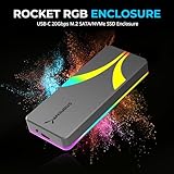 Photo of the SABRENT Rocket RGB USB C 20Gbps M.2 SATA/NVMe SSD Enclosure