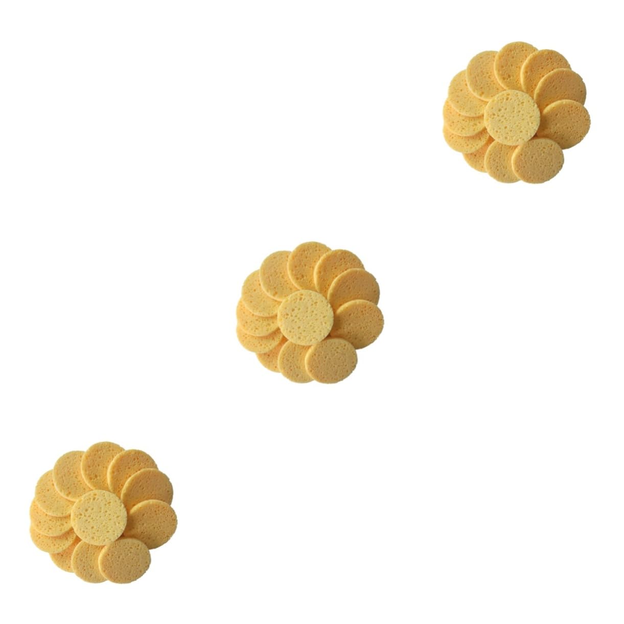GLEAVI 120pezzi Spugnette Struccanti Morbide La Del e Rimozione Make-up Per Giallo