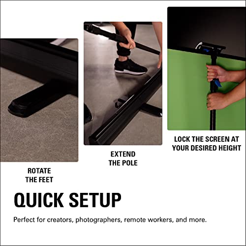 Image of Elgato Green Screen XL - Extra Wide 79x72 inch Chroma Key panel, Wrinkle-Resistant Fabric for Background Removal for Streaming, Video Conferencing, on Instagram, YouTube, TikTok, Zoom, Teams, OBS