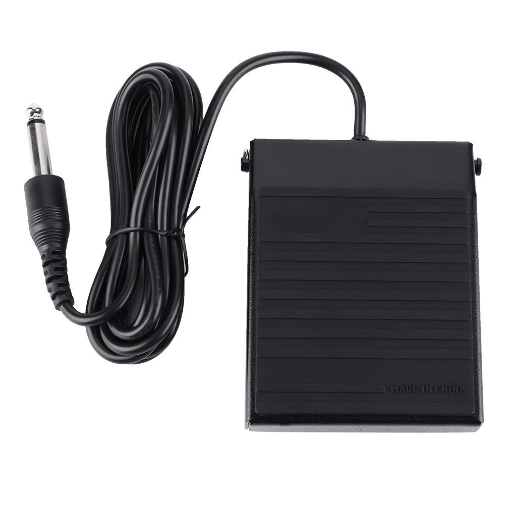 Sustain-Pedal für Keyboard, WTB004 Universelles Klavierpedal Geräuscharmes Halbpiedal Pianoaccessoire Polarisierbarer Schalter Pedal für Klavier und elektronisches Keyboard