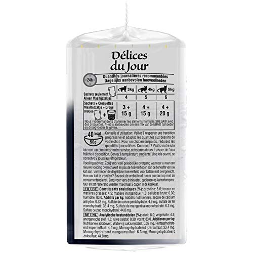 animaux Délices du Jour Sachets Fraicheur en Sauce À La Volaille pour Chat 15 Sachets - Lot De 3 - Offre Special