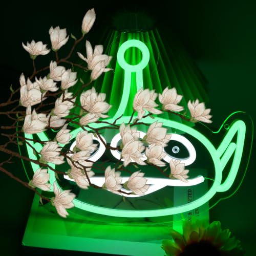 Image of Three-Eyed Neon Aliens Sign Story Aliens Neon Sign Fun Wall Decor for Bedroom or Play Room Bedroom Decor Acrylic Neon Light Birthday Gifts for Fans