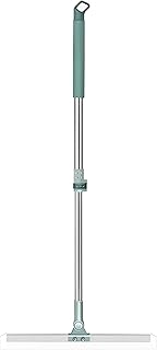 Wulcon Contemporary Magic Broom Sweeper with Extendable Handle | Multi-Functional Silicone Floor Sweeper for Wet & Dry Cleaning | Wipers for Bathroom Floor