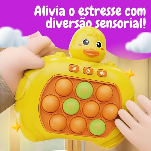 Pop It Eletrônico Fidget - Brinquedo de Apertar Anti Stress com Design de Bichinhos Urso! (CORES) (A