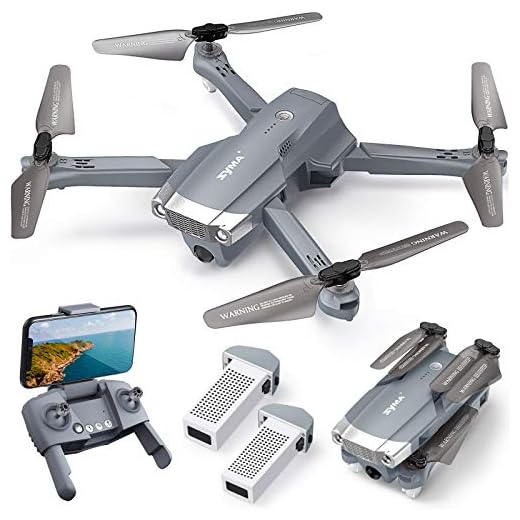 SYMA X500 4K Drone with UHD Camera for Adults, Easy GPS Quadcopter for Beginner with 56mins Flight Time, Brush Motor, 5GHz FPV Transmission, Auto Return Home, Follow Me, Light Positioning, 2 Batteries