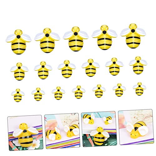 90 Abejas de resina en miniatura TEHAUX para decoración de manualidades y joyería DIY 6