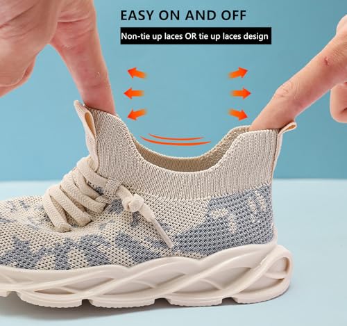 Image of DADAWEN Boys Girls Sneakers Kids Lightweight Breathable Tennis Shoes Strap Running Athletic Shoes for Toddler /Little Kid /Big Kid