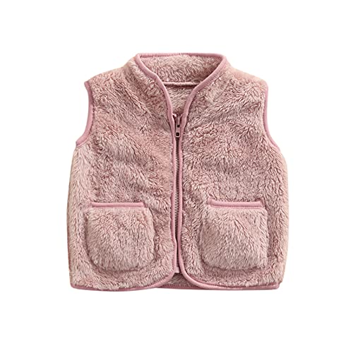 Image of Toddler Baby Girl Boys Sleeveless Fleece Plush Vest Sherpa Waistcoat