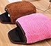 Fashionable Beauty Warm Hand Underpower USB Heated Mouse Pad Winter Plush Thickening USB Heating Mouse Mat With Wristguard for Office and Home (Pink/Brown Clolor)
