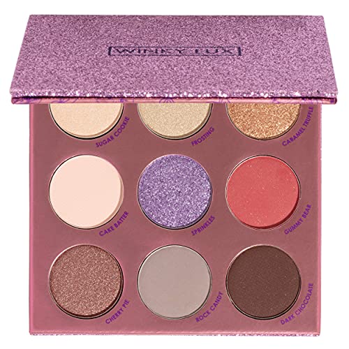 Winky Lux Pop Sugar Eyeshadow Palette | 9 Colorful Shades in Metallic, Satin, Matte, Glitter & Pressed Glitter finishes