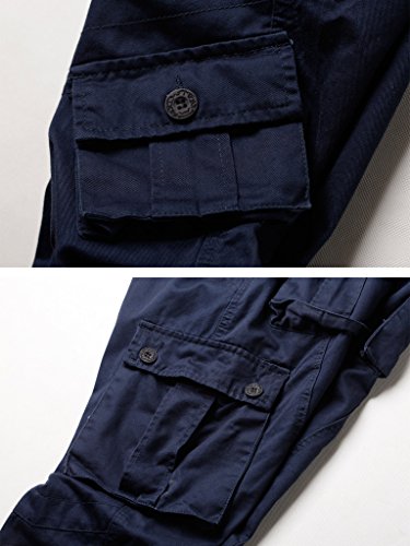Akarmy Men's Casual Cargo Pants Military Army Camo Pants Combat Work Pants With 8 Pockets(No Belt) Royal Blue 32 #TOP3