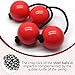 Jersvimc 2 Pair Aslatua Shakers Kashaka Shaker Instrument, African Rhythmic Ball Hand Percussion Musical Red Shaker Balls for Adults