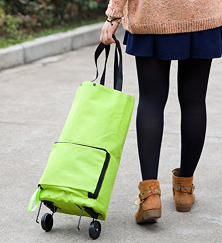 Dexinx Reisetasche mit Rollen Leicht Handwagen Einkaufstrolley Handtaschenhalter Einkaufstaschen Faltbar Einkaufswagen… – Bild 7