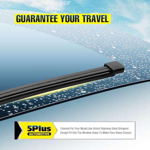 Image of 5 PLUS 16 Inch Rear Wiper Blade Replacement for BMW X7 2022 2021 2020 2019 Volvo C30 2010 2009 2008 2007, BACK Windshield Wiper Blade (A401H)
