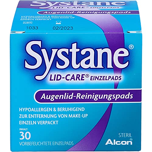 Systane Lid-Care hygiène paupières soin cils lingettes oculaires x30