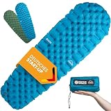 NATURBUMMLER Isomatte Camping [590g] Aufblasbare Luftmatratze & Schlafmatte (Ultraleicht & faltbar) Campingmatratze 195x56 cm, perfekt für Outdoor, Trekking & Wandern