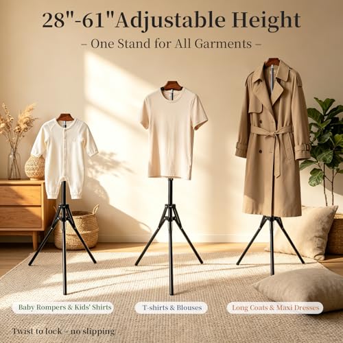 28-61" Adjustable Clothing Display Stand T-Shirt Mannequin Torso Rack by Gecauoea - Image 2