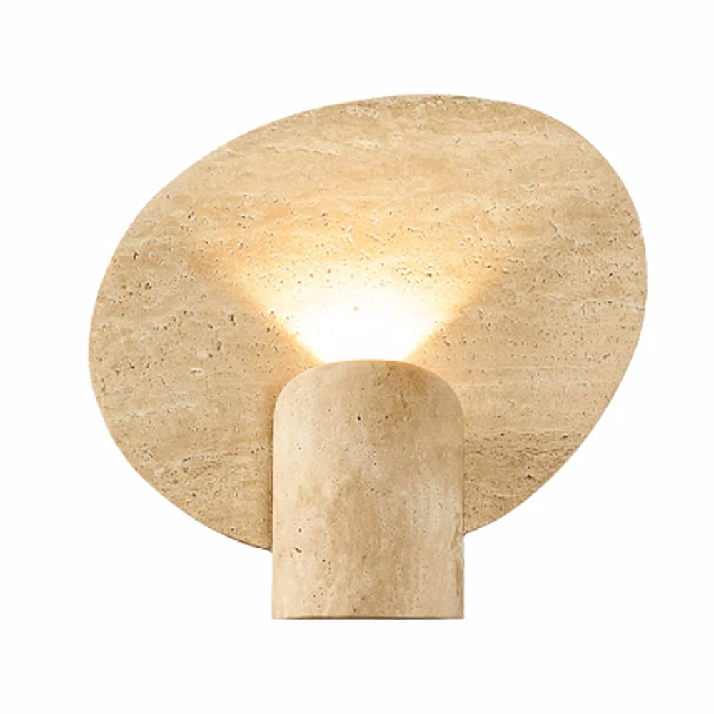 OZBMA Boho Wall Lights Sconces Decor Mid Century Modern Sconce House Bedside Lamp Hardwired Light Rustic Stone for Living Room, Bedroom, Stairs, Hallway