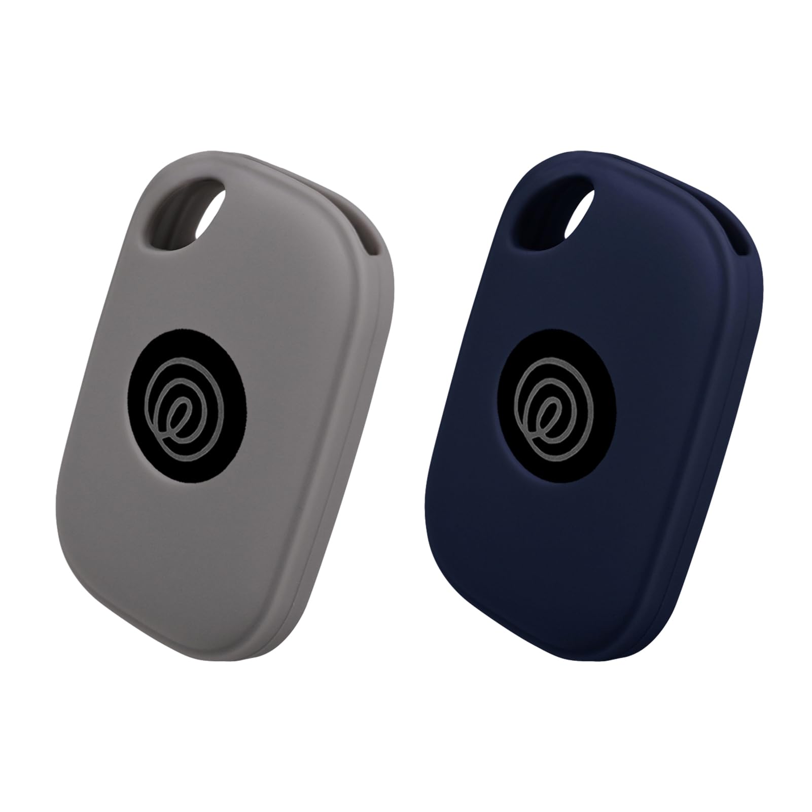 Silicone Case for Tile Pro 2024 with Carabiners, 2 Pack Anti-Scratch Protective Cover for Tile Tracker (Navy/Gray)