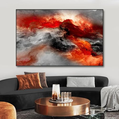 Peinture décor à la maison nuage abstrait coloré sur toile haut de gamme