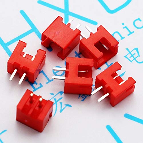 Davitu 500pcs/lot Red xh2.54-2a socket TJC3 2P socket XH2.54 terminal 2P - (Color: 500pcs a pack)