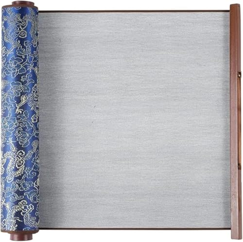 SEAMEW Magic Canvas - Water-Activated Reusable Chinese Calligraphy Cloth 4 Chic Colors Washable Microfiber for Kids Beginners Adults (Royal Blue Gilded)