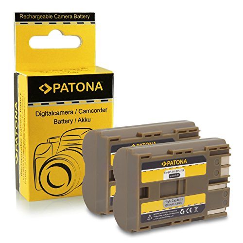 2x Batera BP-511 para Canon PowerShot G1 | G2 | G3 | G5 | G6 | Pro1 | Pro 90 IS | EOS 5D | 50D | 10D | 20D | 20Da | 30D | 40D | 300D | D10 | D30 | D60| Camcorder MV30 | MV30i | MV300 | MV300i | MV400 | MV430i | MV450 | MV450i | MV500 | MV500i | MV530i | MV550i | Optura 10 | 100MC | 20 | 200MC | Pi y mucho ms