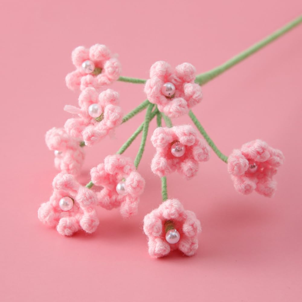 Amazon.com: 7pcs Crochet Flowers, Handmade Knitted Baby's Breath