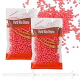 Geerow 脱毛ワックス 鼻毛ワックス 200g 敏感肌に優しい 温和である 低刺激性 顔、鼻毛、眉毛、胸、わきの下脱毛、顎ビキニ、唇、腕、脚、あごのた 全身脱毛 ハードワックス ワックス脱毛 ビーズ、脱毛 レディース メンズ兼用 鼻毛脱毛ワックス 粒状 2袋+2本鼻毛スティック（いちご色）