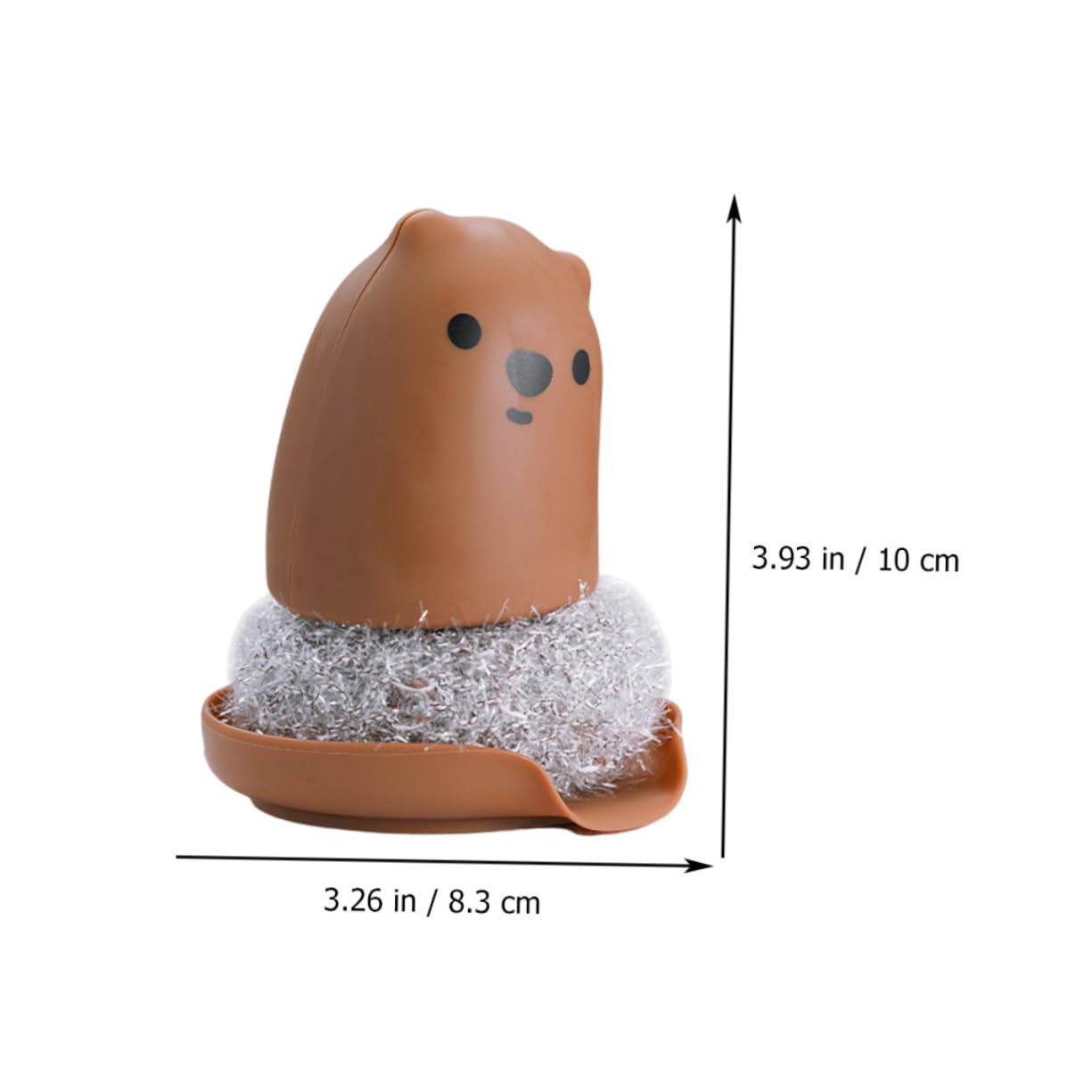 Ipetboom 2Pcs Cartoon Bear Kitchen Cleaning Brushes Adorable Bear Design Pot Scrubbers for Home Kitchen Cleaning Fun Functional Cleaning Tools