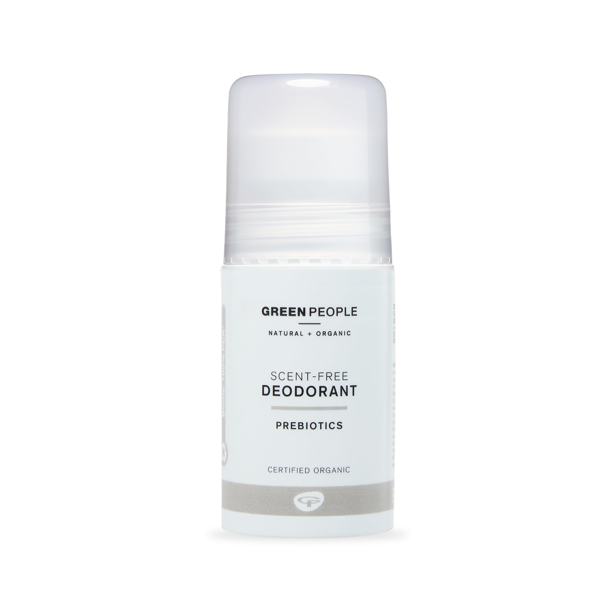 Green People Scent Free Deodorant - With Prebiotics, Suitable for Sensitive Skin - Organic, Cruelty Free & Vegan, 75ml