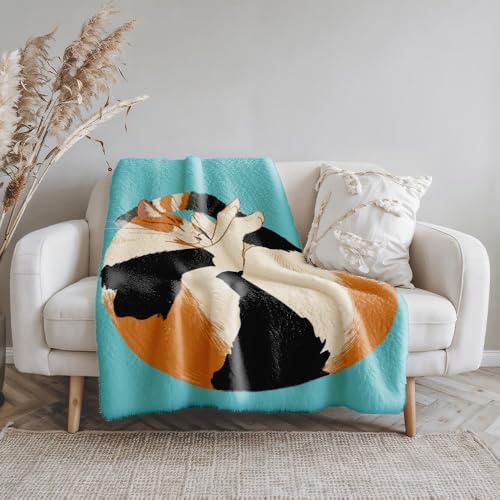 ブランケット 大判 ふわふわ ブランケット 膝掛け ソファーカバー 猫 kawaii 柄あり 冬 もふもふ とろとろケット ひざかけ かわいい ソファー 静電防止 速乾 フランネル 洗える 蓄熱保温 [3]