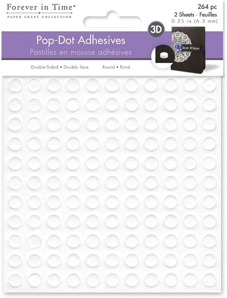 Forever in Time 3D Pop Dots for Scrapbook, 264-Piece