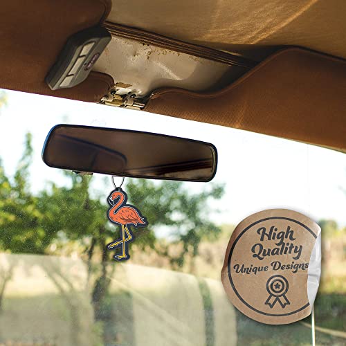 Image of Flamingo Car Air Freshener 4 Pack Scented With Premium Oils By Fresh Fresheners