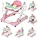 5 in 1 Baby Walker, Activity Baby Walker-Baby Bouncer, Rocker, Activity Center,Seat and Push Walker,Detachable Trampoline Mat, Adjustable Speed Rear Wheels and Height,Ages 6-18 Months