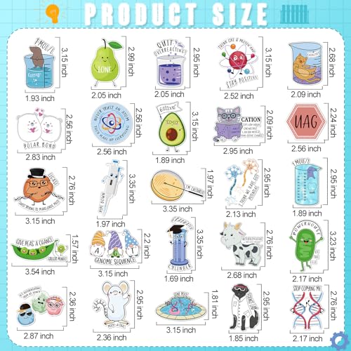 25 imanes decorativos de químicas para refrigerador miniatura 2