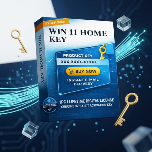 Image of WIN 11 HOME Lifetime Digital License, 1 PC Activation Key, 32 /64-Bit Compatible, Instant Email Delivery, Unlimited Reinstallations [OS Key Card]