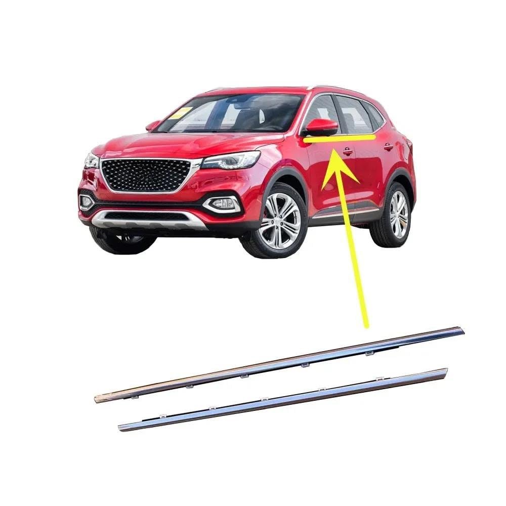 Bande Joint Porte Joints en Caoutchouc pour Fenêtre Chromée, 4 Pièces, Protecteur Verre Extérieur, Bande Caoutchouc Stratifiée Extérieure en Verre pour MG HS Joint Porte