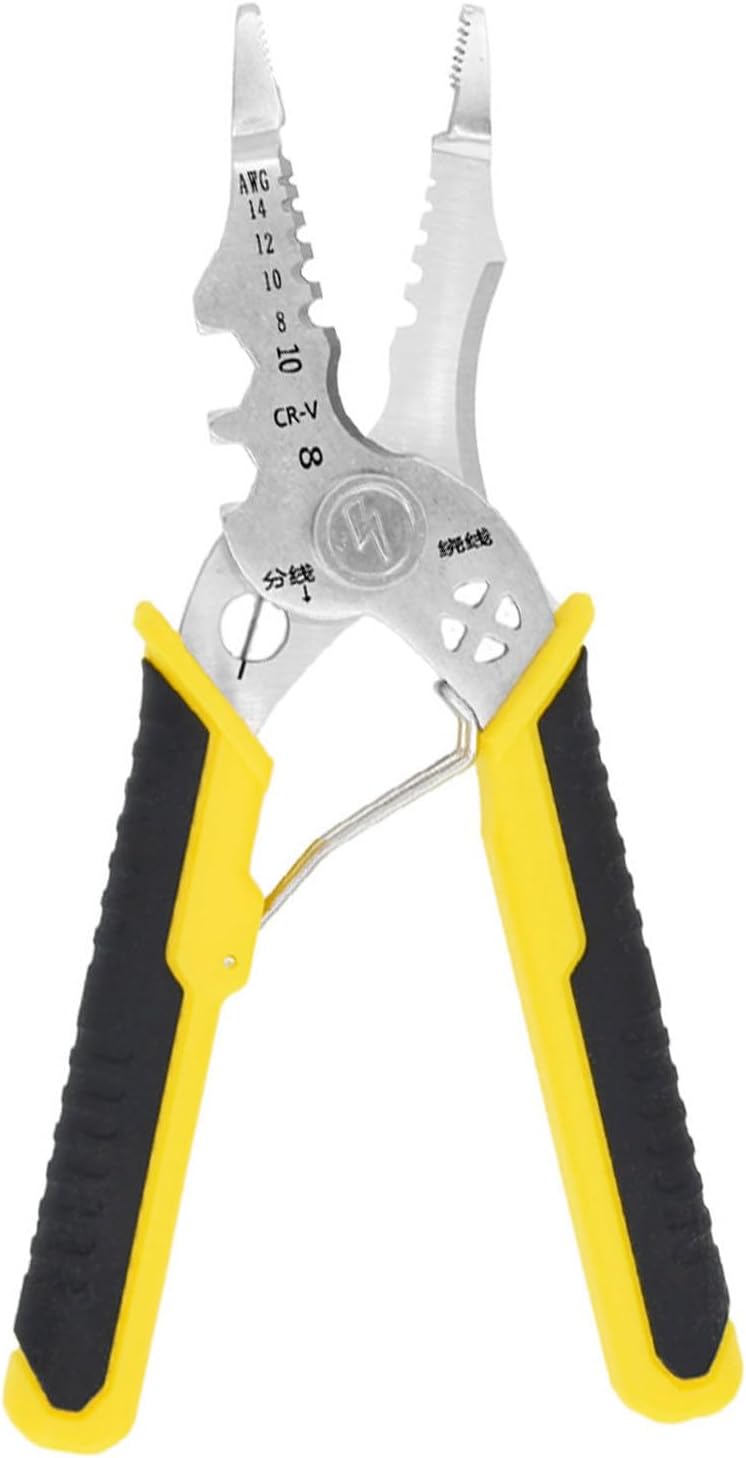 Wire Crimper | 8 in 1 Multi-Function Crimper Pliers | Cutting Pliers,for Crimping Cutting Wiring Shaving Cables Electrician Home Repair