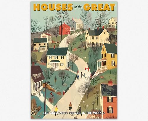 Impression d'Art Pittoresque Wallbuddy Affiche Murale Inspirante de Paysage de Village