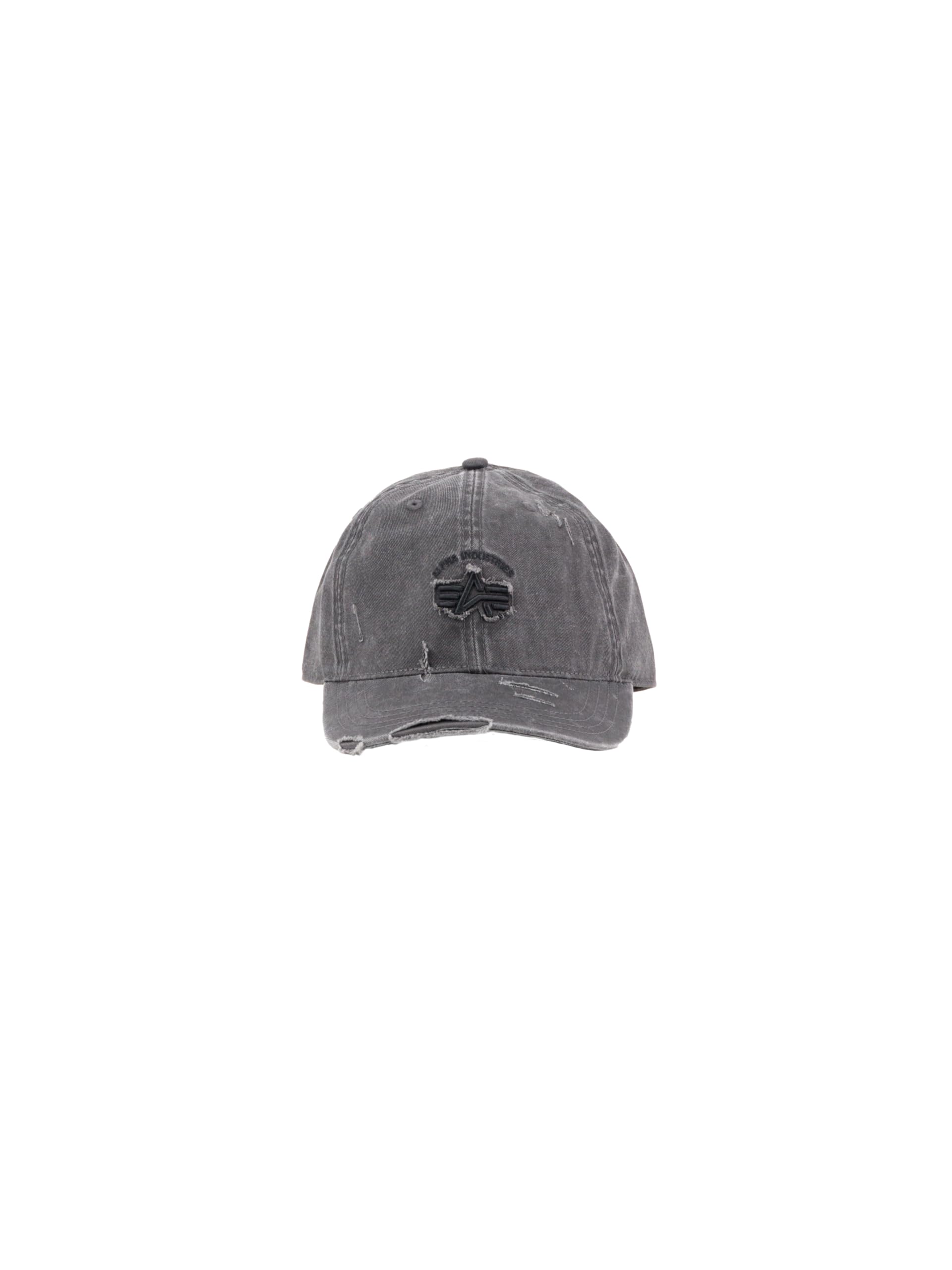 Alpha Industries Men's Black Acid Logo Cap, One Size